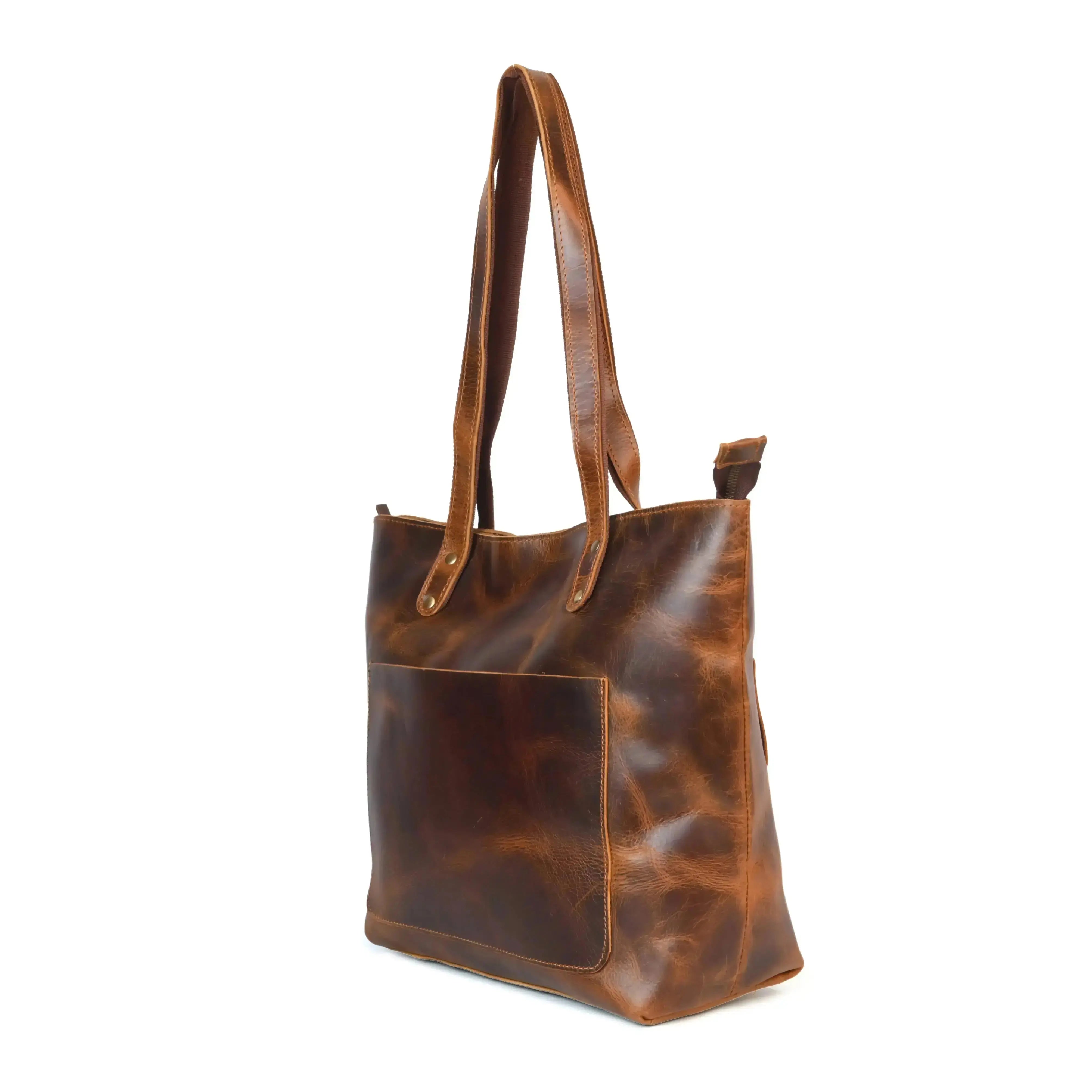 Vintage Genuine Leather Tote - abitoamerica